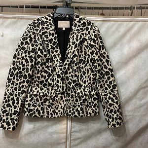 Banana Republic Factory Animal Print Jacket, size 14